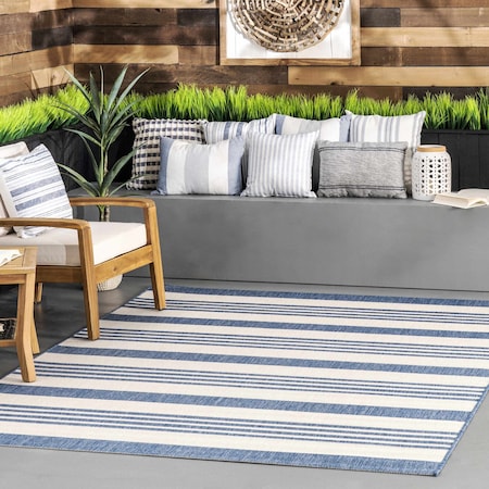Nuloom Robin Multi Stripe Indoor/Outdoor Area Rug 10ft x 14ft OWDN29A-10014